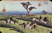 unknow artist Chiriu out of the series the 53 stations of the Tokaido oil painting reproduction